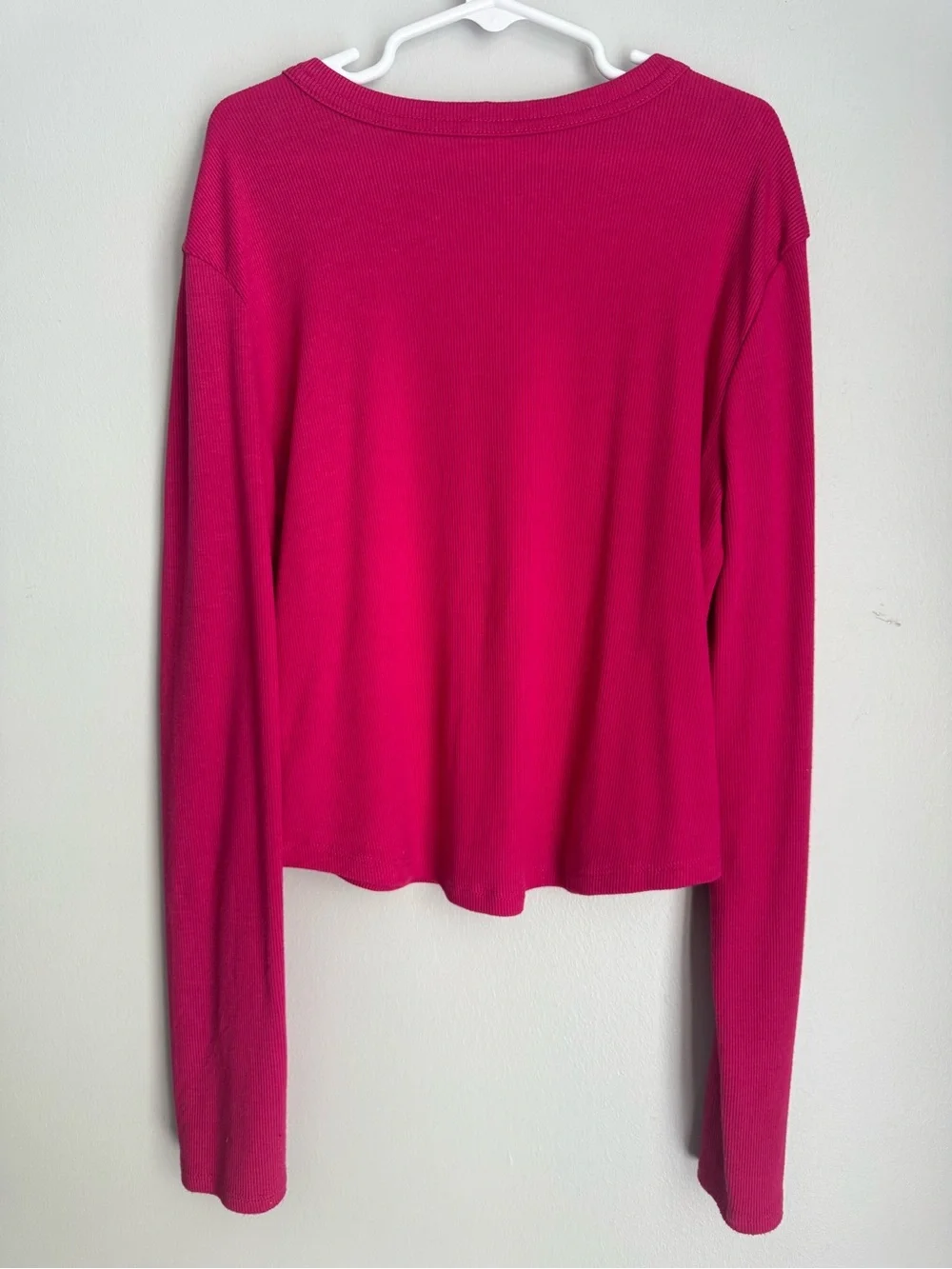 Old navy- Long Sleeve Ribbed Top - Bright Pink